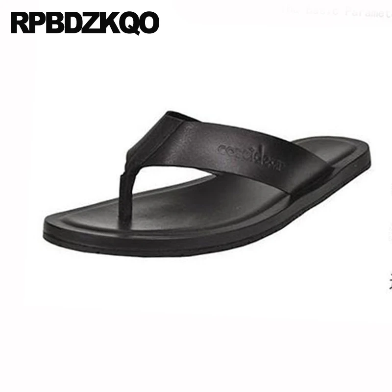 Шлепанцы мужские кожаные на ремешке сандалии-гладиаторы красивые пляжные