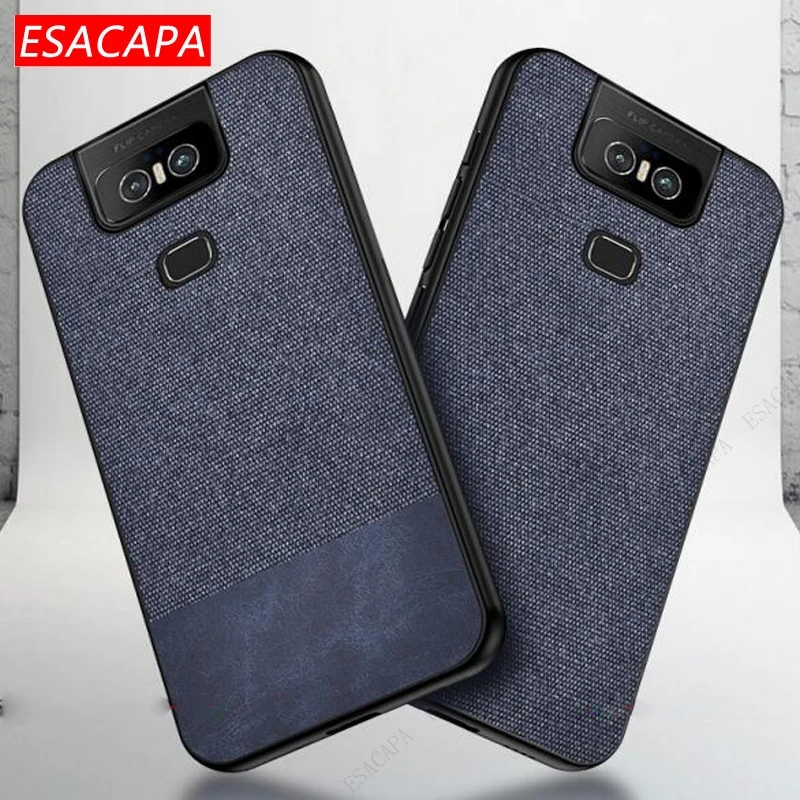 Роскошный тканевый чехол для телефона ASUS Zenfone 6 6Z сращивающийся Мягкий Кожаный