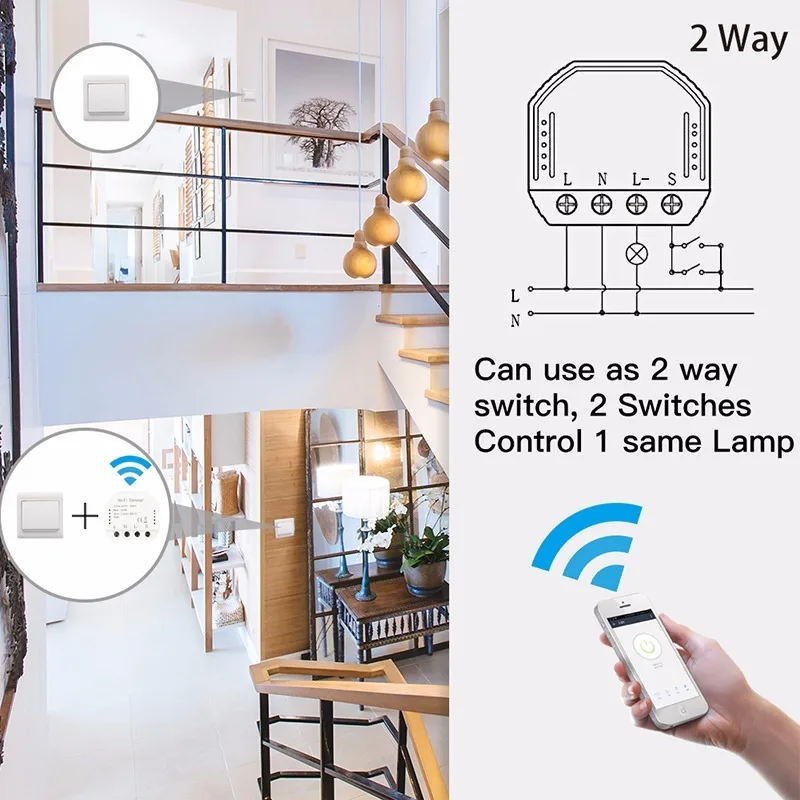 Подсветка умного Wi-Fi диммер, переключатель Smart Life control ler/ваше приложение дистанционное управление работает с Alexa Eco Google 1/2 переключатель формы