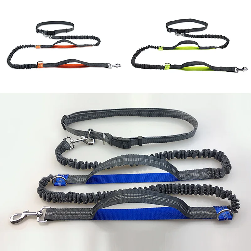 Полиэфирный поводок для собаки с эластичной резинкой на талии двойное d образное