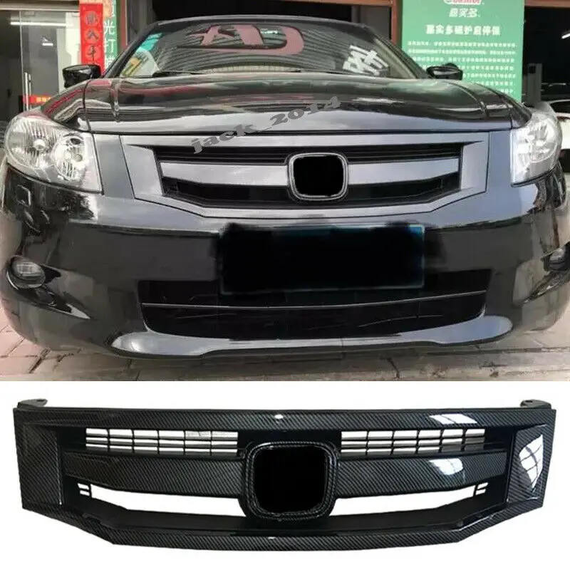 Передняя решетка из углеродного волокна 1 шт. для Honda Accord 8th 2008 2009 2010|Гоночные