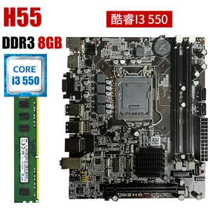 h55 motherboard lga 1156 set kit with intel core i3 550 cpu processor 8gb ddr3 ram free global shipping