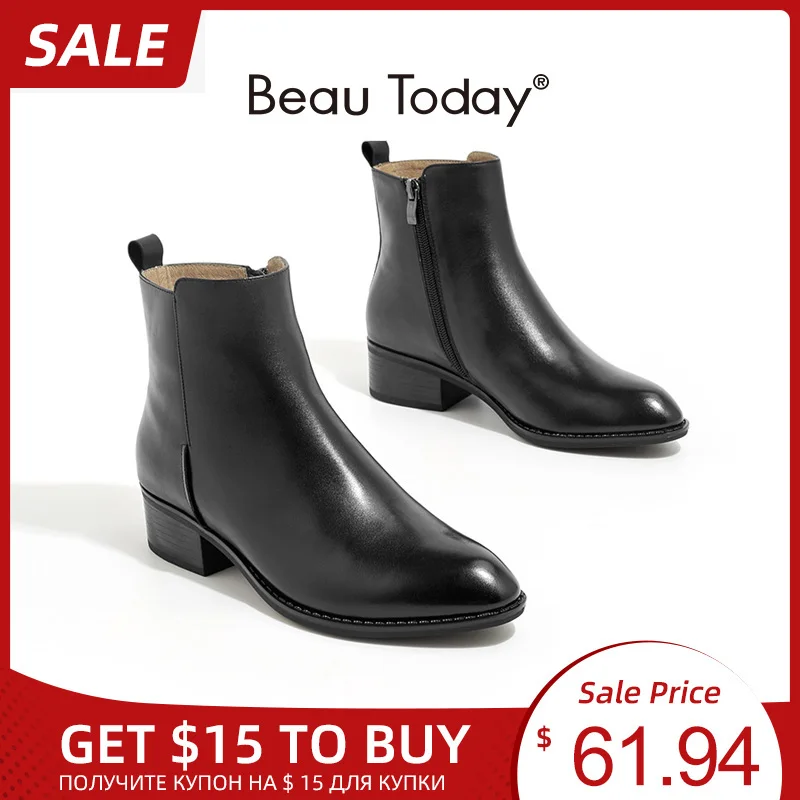 Ботильоны BeauToday женские высококачественные брендовые ботинки из натуральной