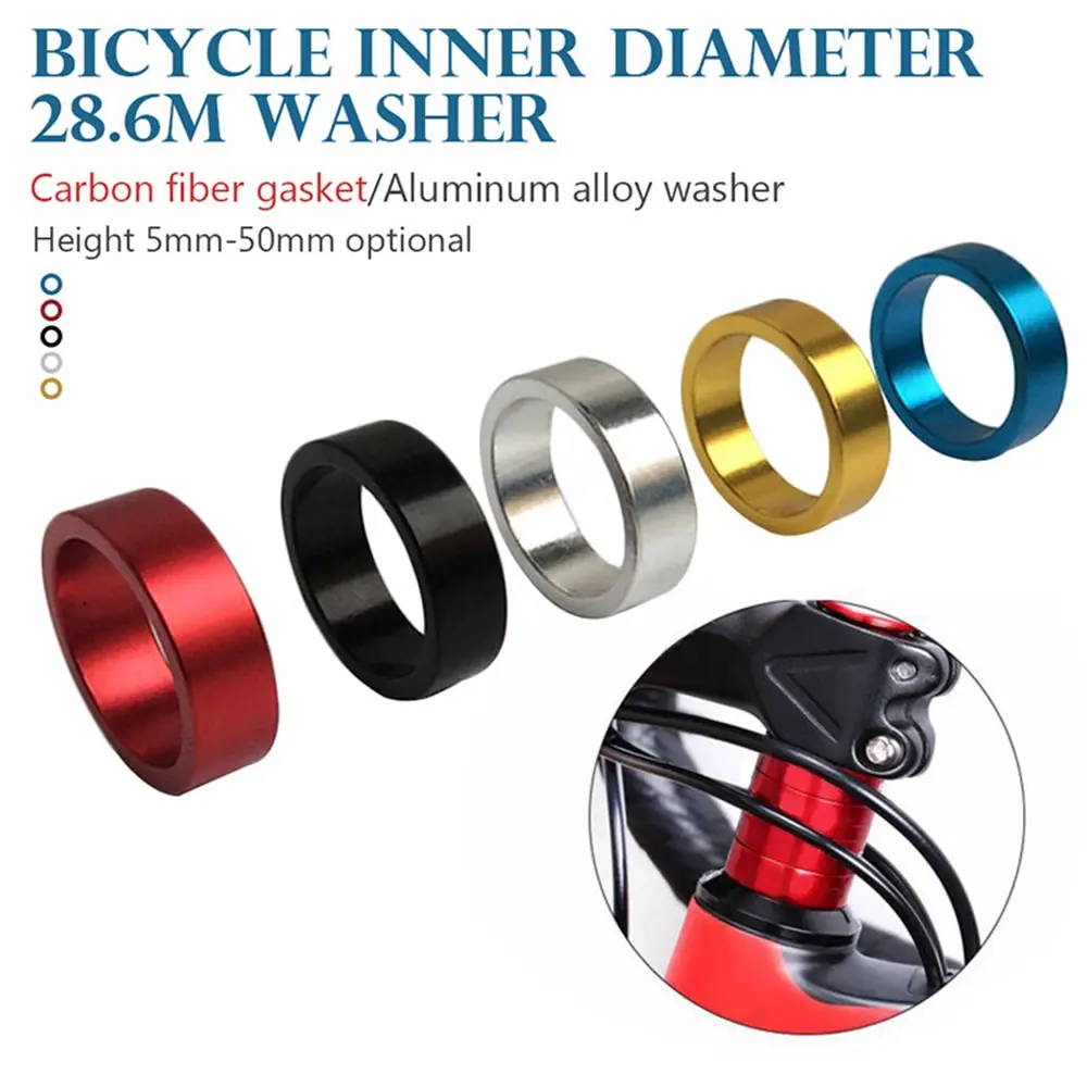 

1pcs 5-50mm Aluminum Alloy Headset Stem Spacer Fork Washer Cap For Road Bike Cycling