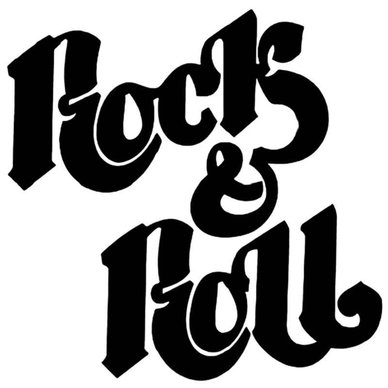 

SF2226#15*15cm Rock N Roll Funny Car Sticker Vinyl Decal Silver/black Car Auto Stickers For Car Bumper Window Car Decorations