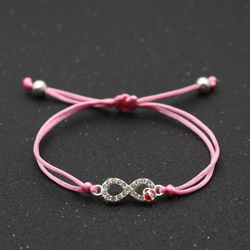 Мозаика Кристалл счастливый цифровой 8 Бесконечность Браслеты для женщин