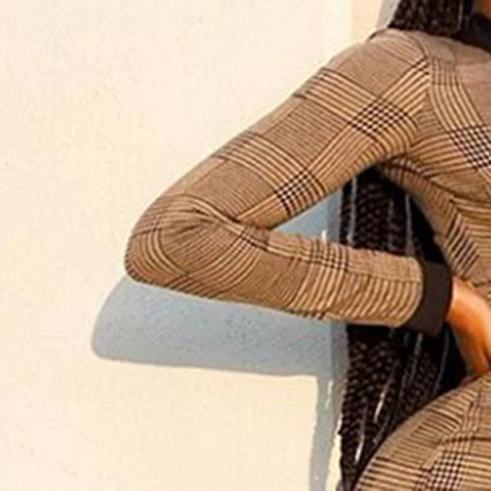 Модные женские туфли в клетку длинное платье с длинными рукавами на осень обувь