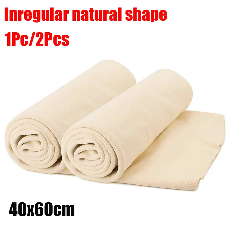 

Large Natural Chamois Leather Car Cleaning Cloth Washing Absorbent Drying Towel For Cleaning Car Window Mobile Phone Camera