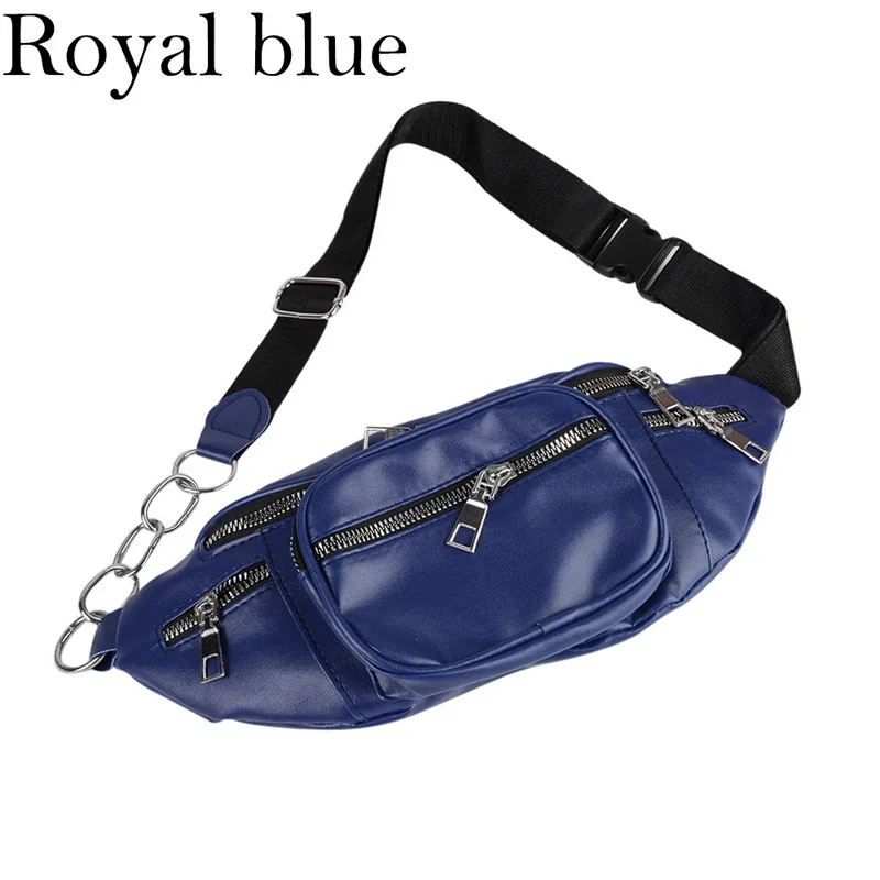 royal blue WENYUJH, новинка, сумка на пояс, женская сумка на пояс, сумка на пояс, роскошный бренд, кожаная сумка на грудь, черного цвета, с блестками - Цвет: royal blue