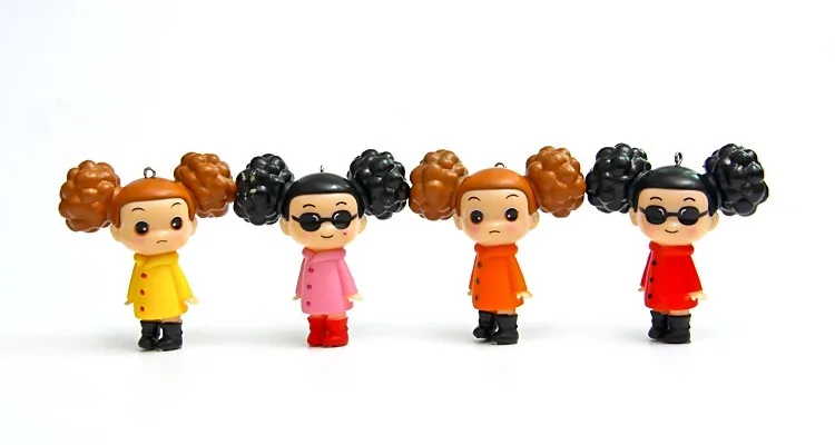 Оригинальные модные куклы ручной работы с героями мультфильмов 4 шт. брелок