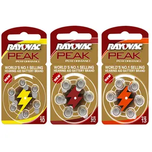 Цинковые воздушные батарейки RAYOVAC A312 312A, ZA312 312 PR41. 60 шт. Аккумулятор A10 10A 10 PR70.13A A13 13A 13 P13 PR48