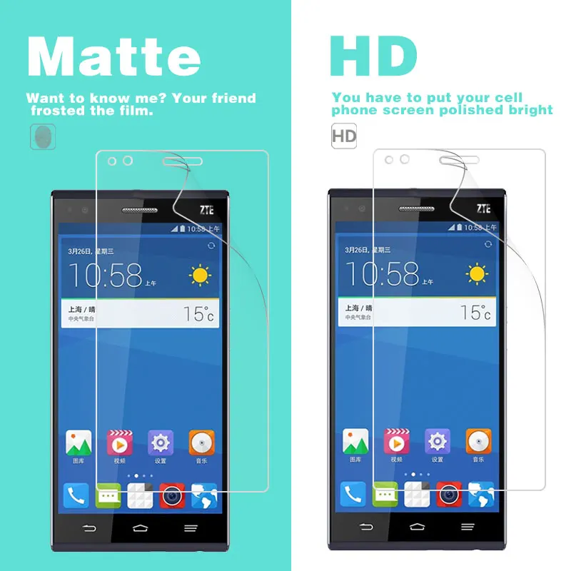 Прозрачная глянцевая пленка HD для ZTE Q801U Q802D Q802T Q805T QY2 QY3 S6 S7 Small Fresh 5 Star 1 2 S2005 S2002 Lux Plus