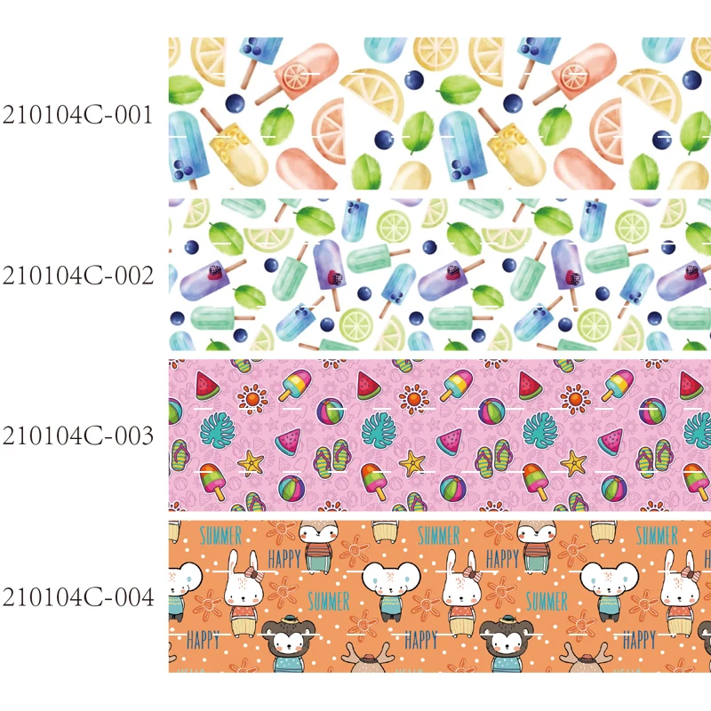 

ice cream and fruit printed summer grosgrain ribbon (50 yards/lot) Hot sale 16mm 22mm 25mm