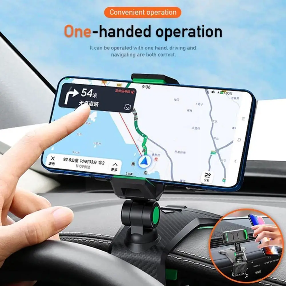 

Car Phone Holder Easy Clip Mount Stand Gps Display Universal Dashboard Bracket Car Holder With Number Plate For 3-7 Inch Ph P6d1
