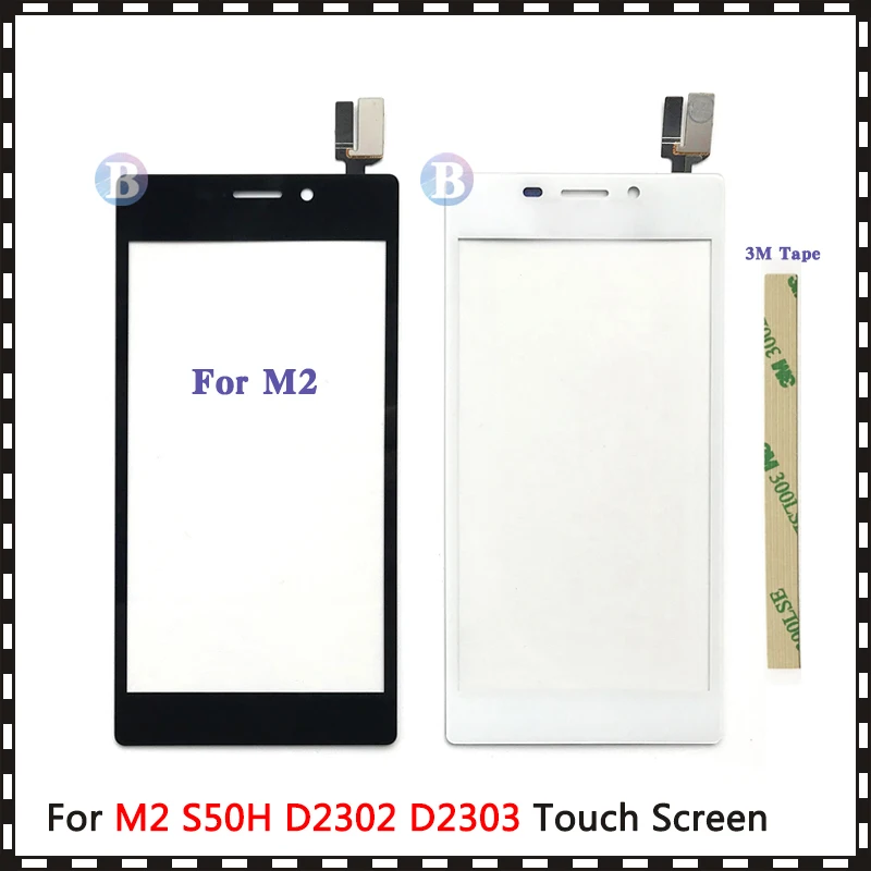 Сенсорный Экран 4 8 дюйма для Sony Xperia M2 S50H D2302 D2303 D2305 D2306 и Aqua D2403 дигитайзер переднее