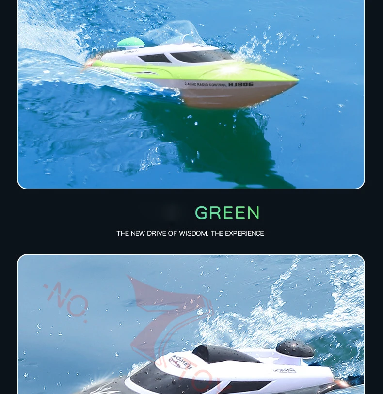 HJ806 Electric RC Boat 35KM/H High Speed Radio Remote Controlled Speedboat Racing Ship Steerable Boats Toy VS Feilun FT012 FT011