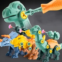 diy screwing jurassic dinosaurs baby toys for 3 years old assembly nuts model sets safe blocks early educational toddler gifts