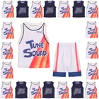 Новинка 2021, трикотажные шорты для косплея из фильма Space Jam 2, летний модный спортивный костюм Баскетбольного Мяча