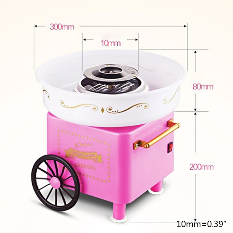 

Nostalgia Trolley Cotton Candy Machine Fashion Mini Candy Floss Maker Home Use