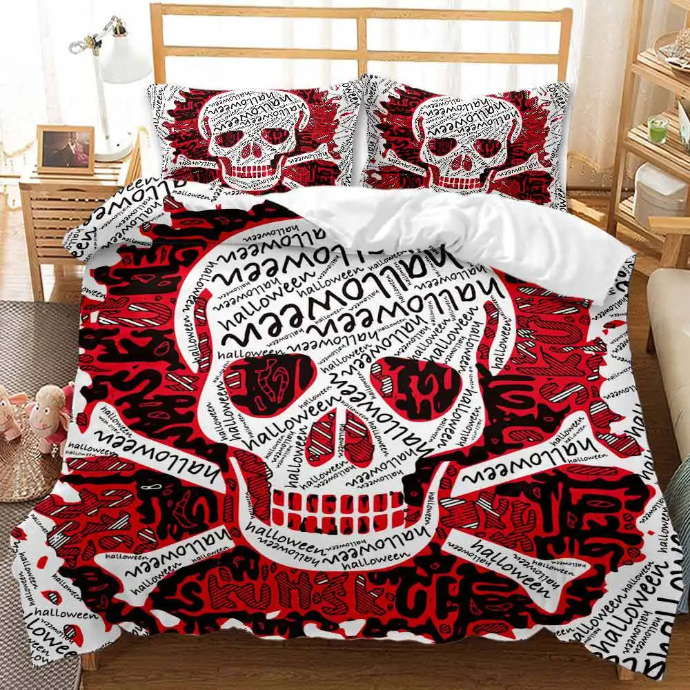 Комплект постельного белья с 3D-принтом модное одеяло со скелетом Королевский
