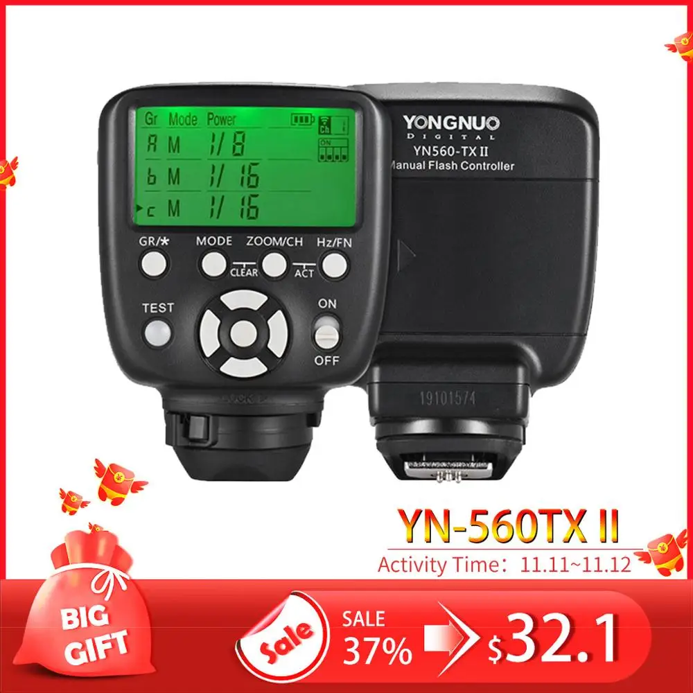 YN560TX II YN560-TX II C беспроводной контроллер вспышки и Commander для Yongnuo YN-560III YN560TX Speedlite для Canon DSLR камер