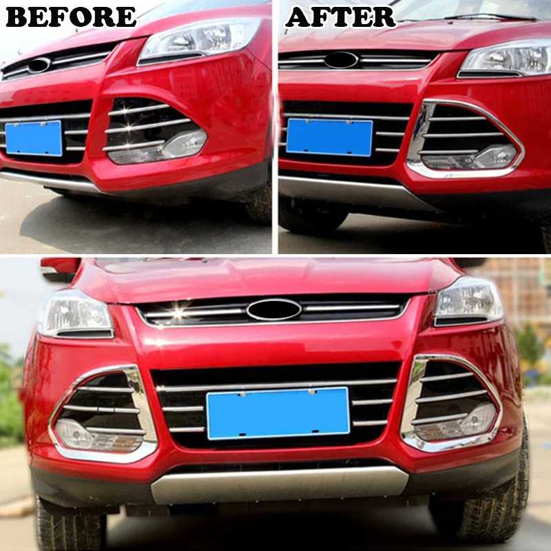 Хромированные передние противотумансветильник для Ford Escape Kuga 2 2013 2014 2015 2016 |