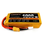 Аккумулятор LiPo TCBWORTH 4S RC 14,8 в 1800 мАч 60C с XT60 для вертолета квадрокоптера самолета автомобиля дрона перезаряжаемые литий-полимерные батареи