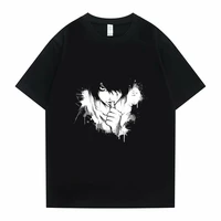 japan anime death note yagami light opponent l lawliet print tshirt men women loose tees short sleeve summer mens t shirt tops