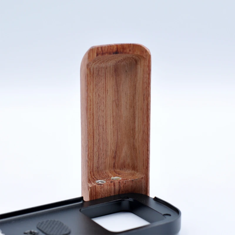 

Quick Release Shaped Plate Holder with Wooden Hand Grip Protective Handle Bracket QR Board for Fuji GFX50R