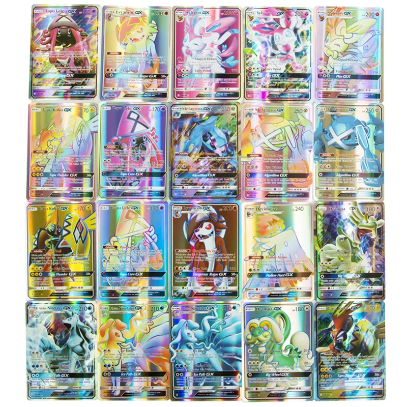 Покемон карты без повторов 200 шт. серия GX Коллекция игр битва карта сверкающие V MAX