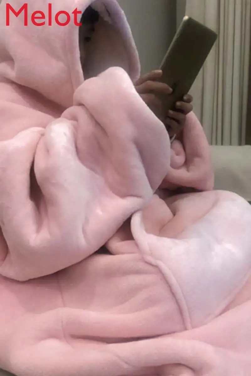 

Warm Thickened Hooded Blanket Unisex Large Pocket for Adults and Children Polar Fleece Blanket Home Travel