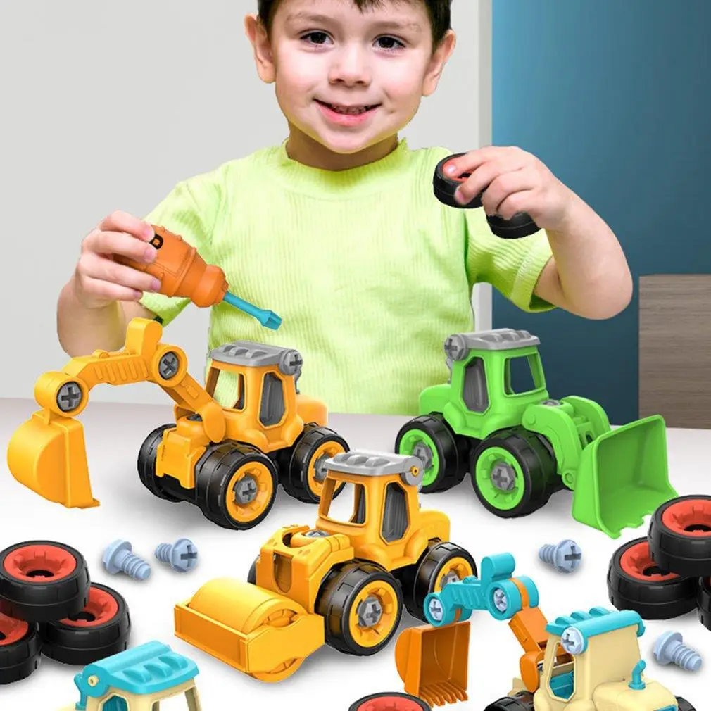 

Строительная игрушка Инженерная машина пожарная машина винт для сборки и разборки отлично подходит для детей мальчиков