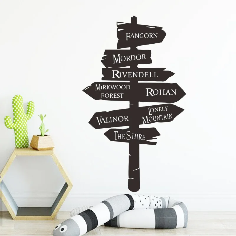 Творческий дорожный настенный знак-Наклейка украшения для детей детские номер