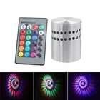 Цветная (RGB) Алюминий светодиодный настенный светильник для помещений спираль световой эффект коридор настенный светильник Спальня украшения огни для вечерние KTV бар дома