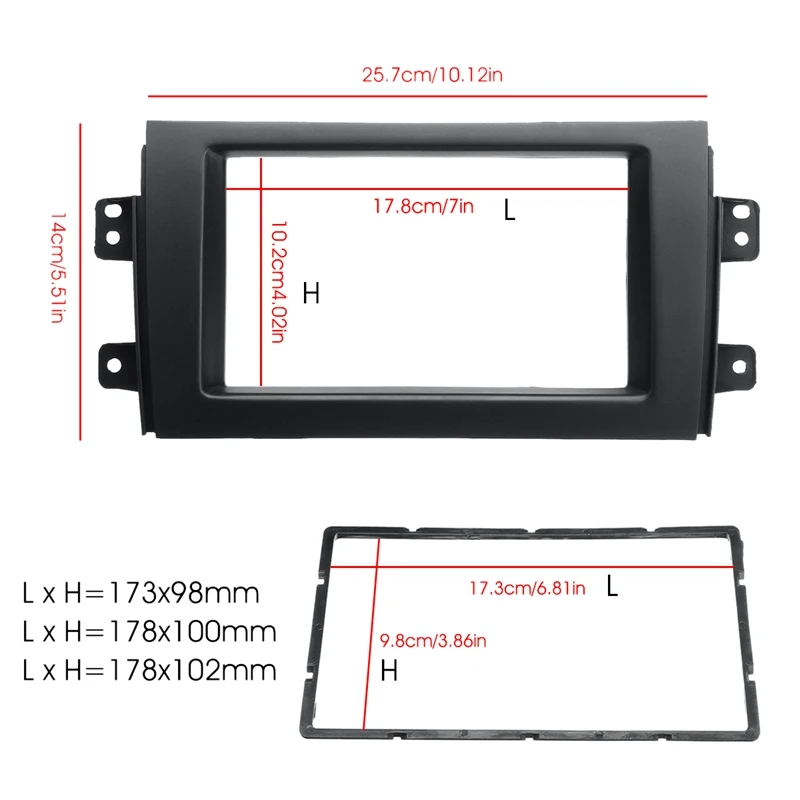 2Din Автомобильная стерео радио Панель o накладка рамка для Suzuki SX4 2007-2013 Fiat Sedici 2005 + |