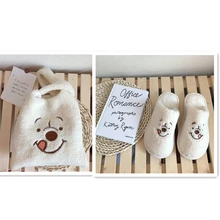 Зимние плюшевые тапочки с рисунком медведя; женские домашние тапочки; мягкие удобные женские тапочки с милыми животными; женские домашние тапочки; размеры 36-41