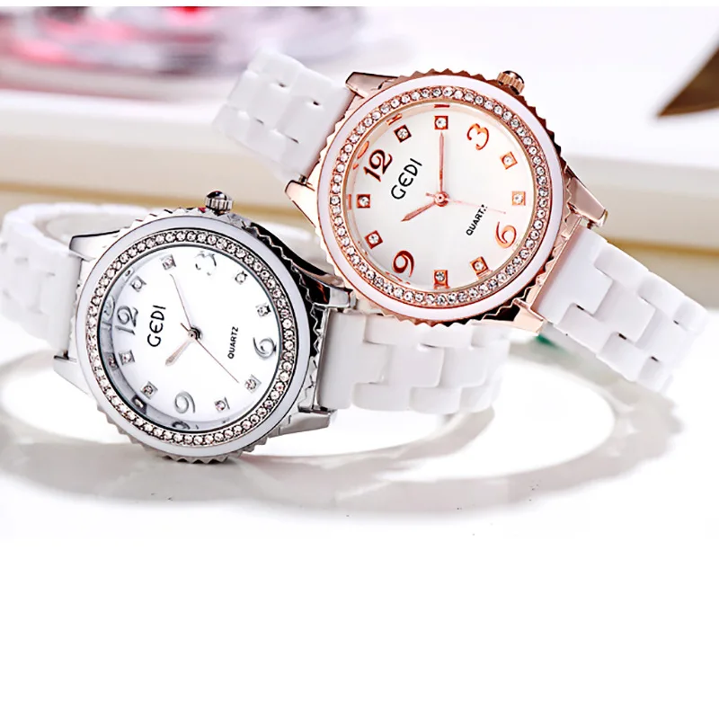 Hot Sale Women Ceramic Watches Luxury Lady Watch Woman Rhinestone Wristwatch.Fashion Crystal Fashion relogios | Наручные часы