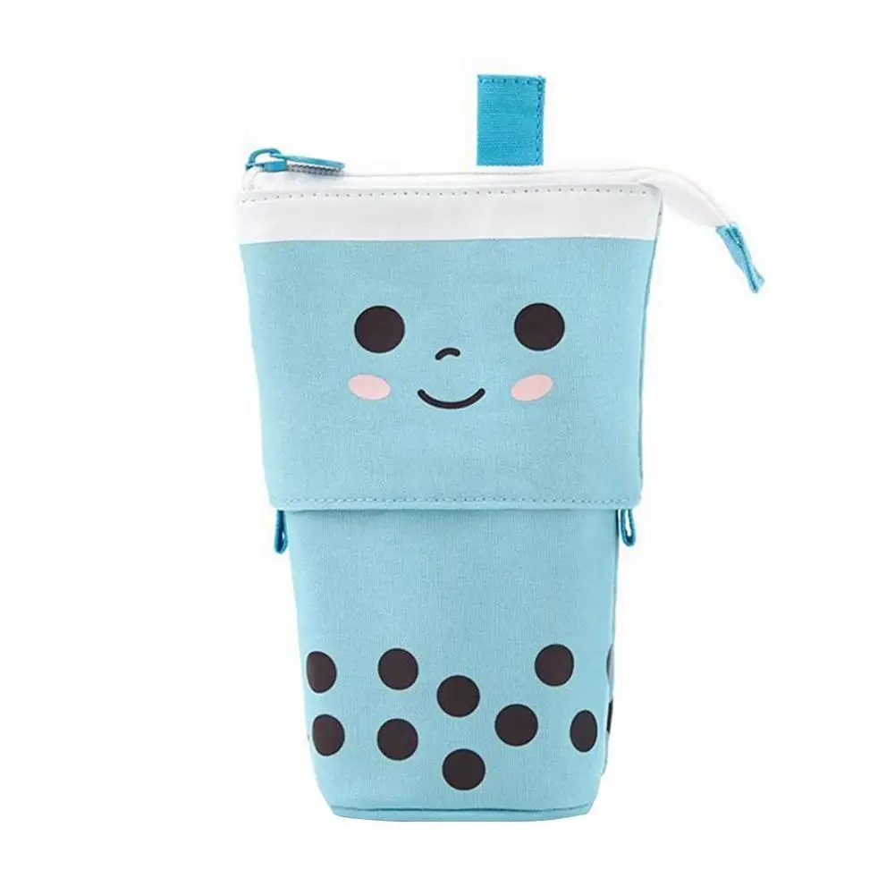 

Creative cute bottle-shaped pencil bag simple canvas retractable pencil storage bag suitable for school