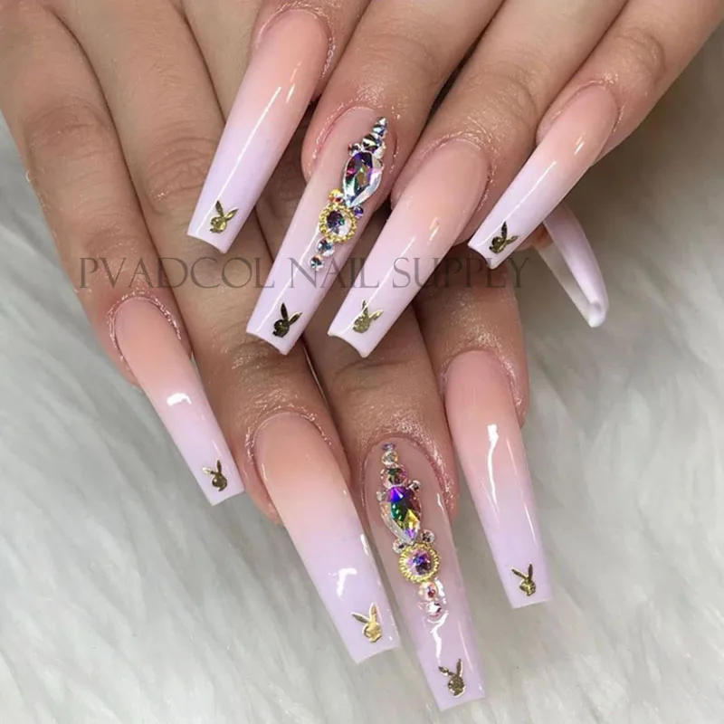 Бабочка сука металлические ногти блестки формы микс Набор ногтей шармы Маникюр