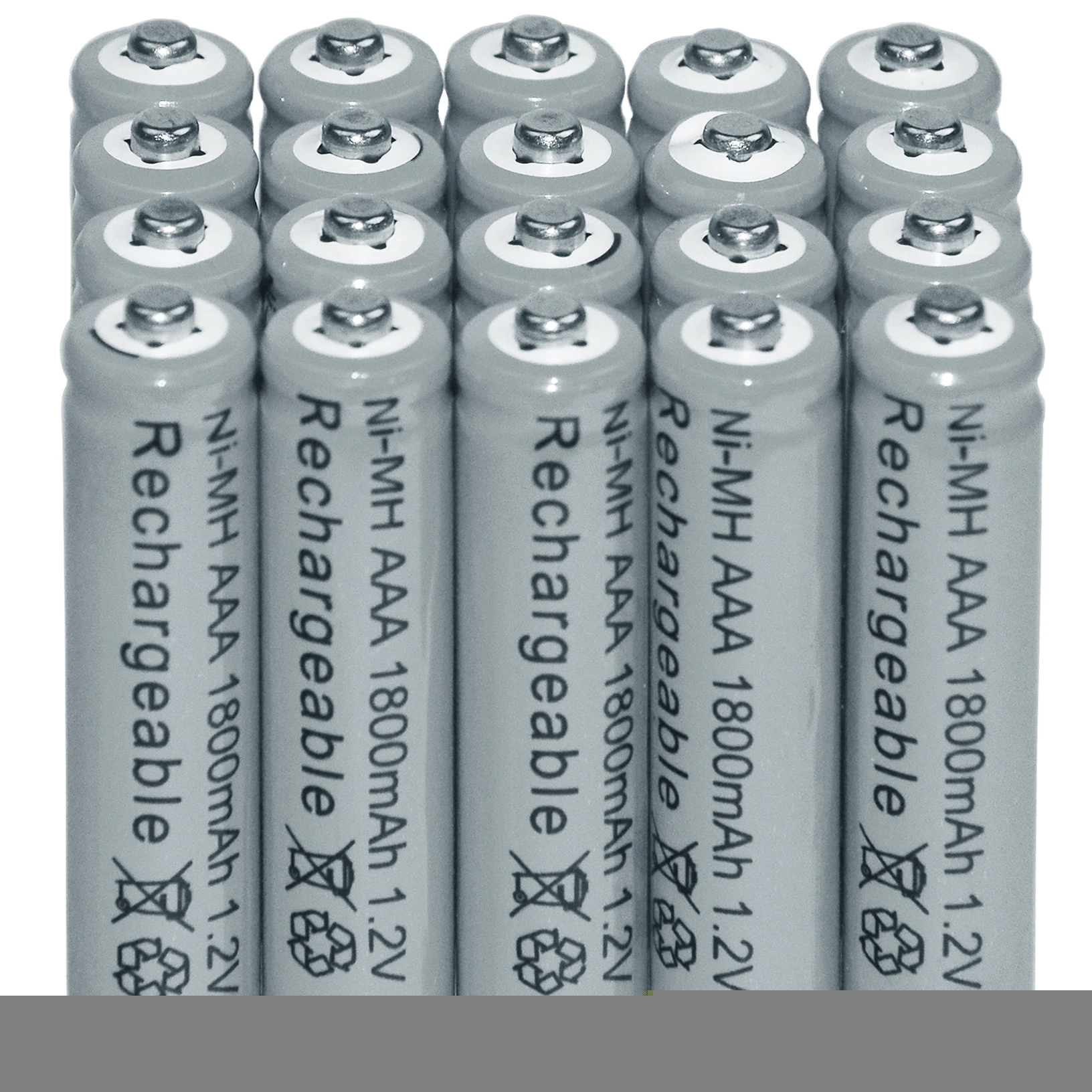 4-48pcs New Brand AAA rechargeable battery 1800mah 1.2V NI-MH Rechargeable for led light toy mp3 Grey | Электроника