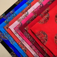 dragon pattern satin garment jacquard fabrics for sewing cheongsam dress diy design material
