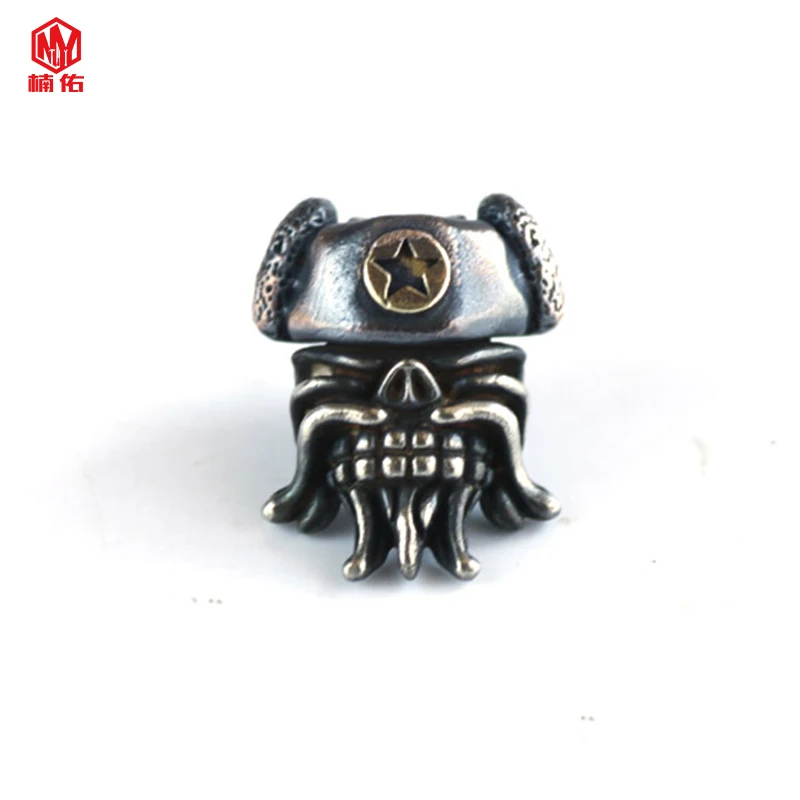 

1PC Sterling Legion Retro Brass Copper EDC Paracord Beads Lanyard Pendants Knife Beads Umbrella Rope Cord Necklace Bracelet Bead