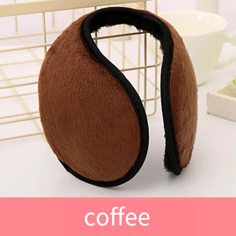 coffee Плюшевые стильные модные мужские наушники, мужские наушники, повседневные теплые зимние уличные защитные наушники - Цвет: coffee