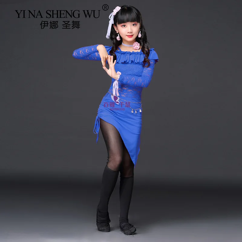 

Girls Professional Belly Dancing Clothes Short Sleeve Dress Child Dance Dress Belly Dance Fashion Bellydance Practice Clothes