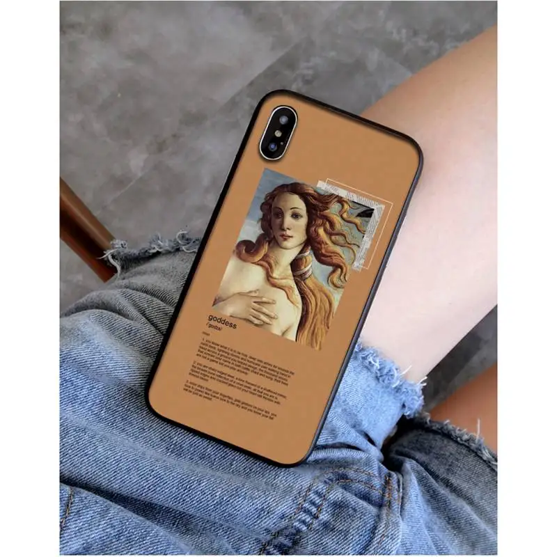 Yinuoda Art Painting The Birth Of Venus Bling Cute Phone Case for iphone 11 Pro Max X XS MAX 6 6s 7 8 plus 5 5S 5SE XR SE2020