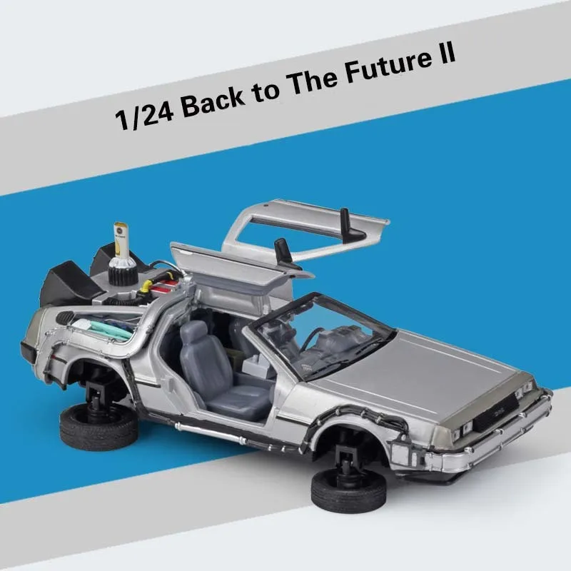 1:24 весы часть с 2 временными машина Back To The Future металлический брелок для