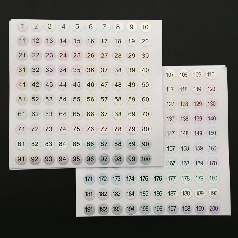 

Digital Label Manicure Tool Number Sticker Label Marking Numbering Decal DIY Craft Colorful Number Tag Nail Art Decoration New