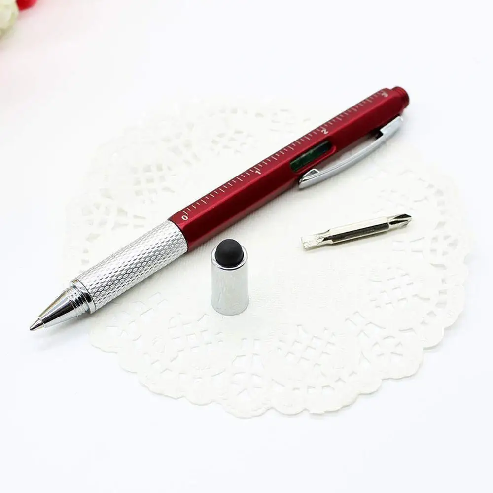 

1 Pc 6 in1 Multifunctional Screwdriver Ballpoint Pen Stationery Touch Metal School Pens Office Tool Supplies Gift Screen Y6O7