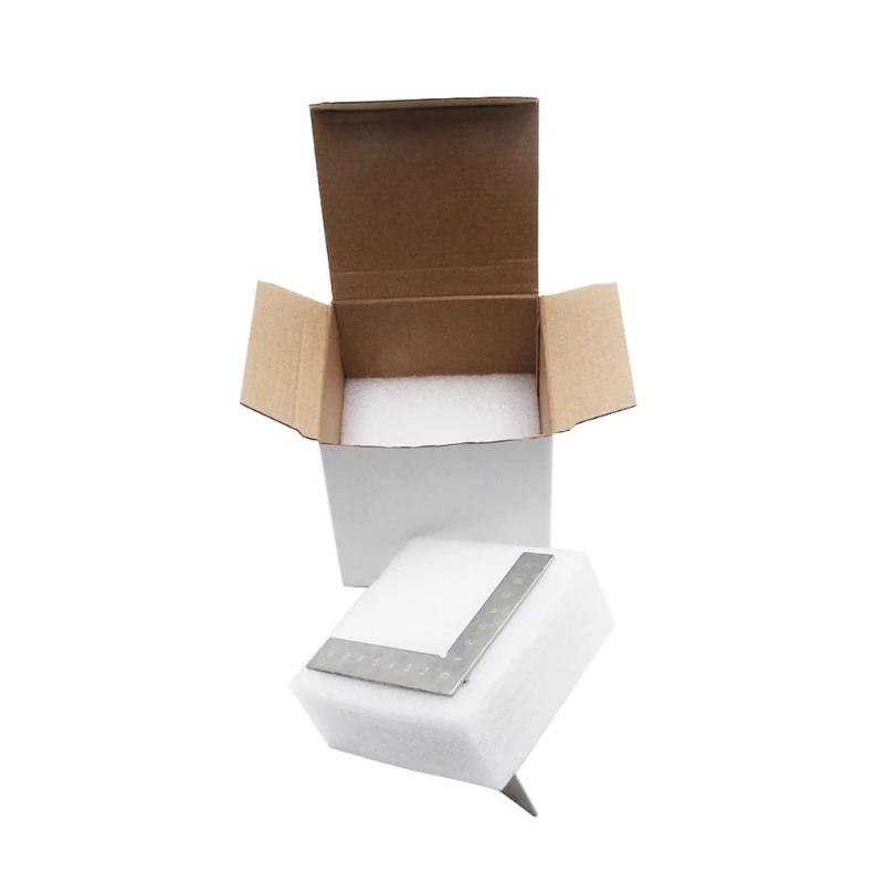 

Stainless Steel Woodworking Ruler Square Layout 45/90 Degree Triangle Scriber X4YE