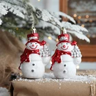 2 шт., новогодняя елка, снеговик, Санта-Клаус